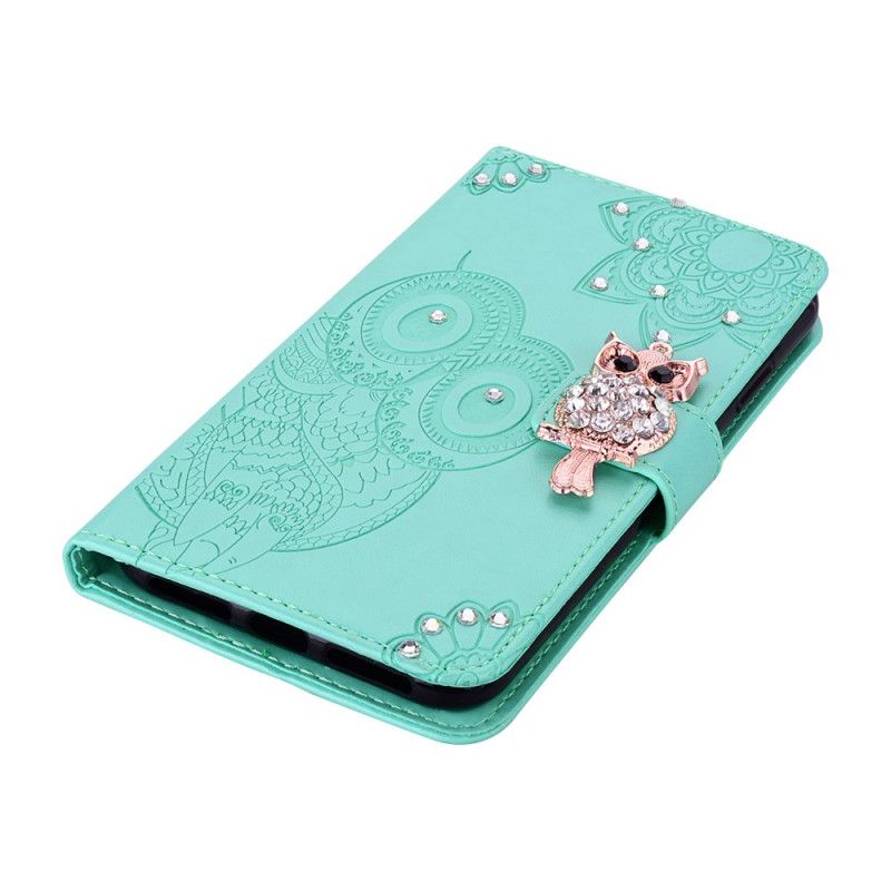 Housse iPhone 12 / 12 Pro Hibou Mandala Et Breloque