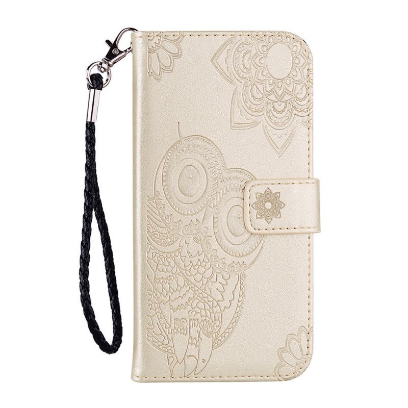 Housse iPhone 12 / 12 Pro Hibou Mandala Et Lanière