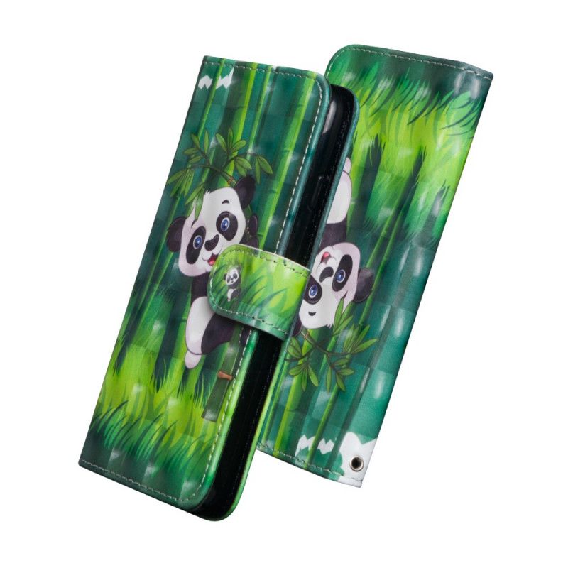 Étui Housse iPhone 12 / 12 Pro Light Spot Panda Et Bambou