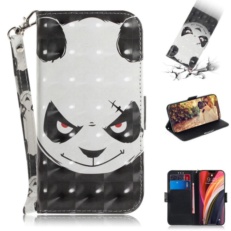 Housse iPhone 12 Pro Max Angry Panda À Lanière