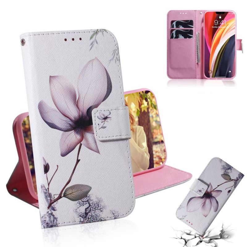 Housse iPhone 12 Pro Max Fleur Vieux Rose