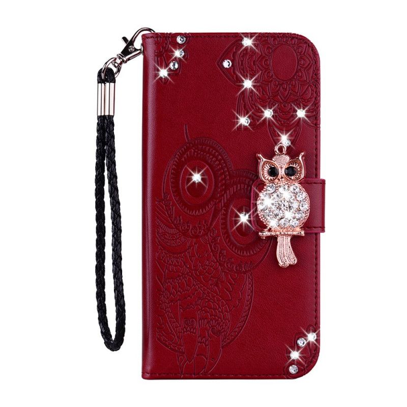 Housse iPhone 12 Pro Max Hibou Mandala Et Breloque