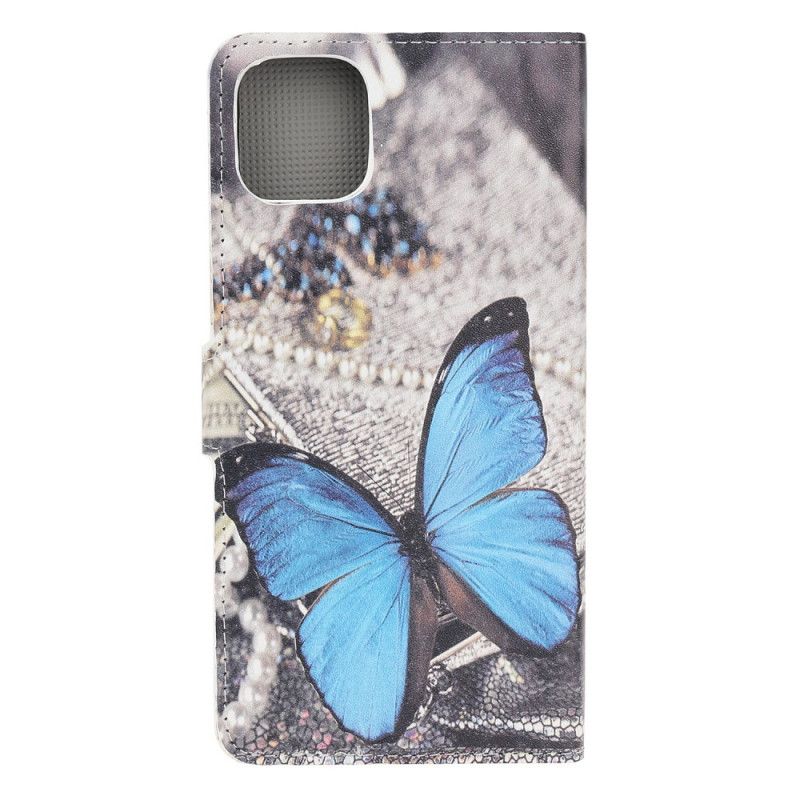 Housse iPhone 12 Pro Max Papillon Bleu