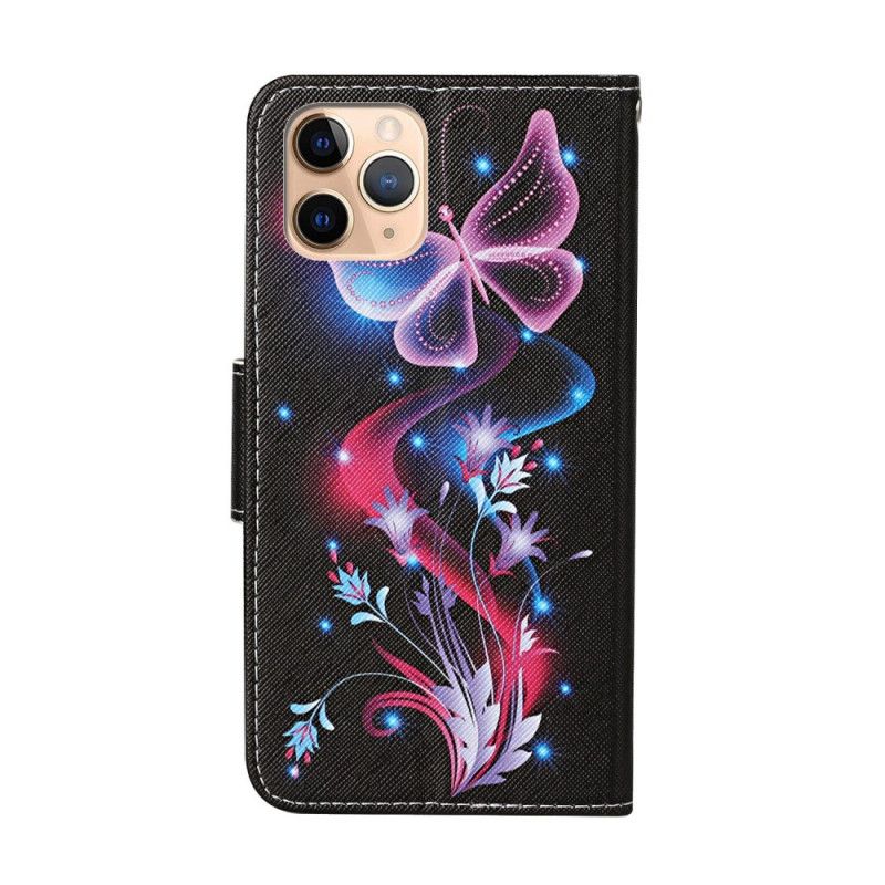 Housse iPhone 12 Pro Max Papillons Et Lanière