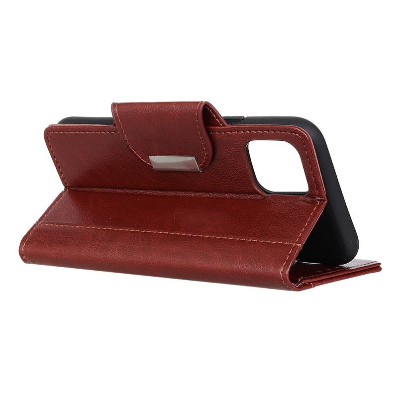 Housse iPhone 12 Pro Max Simili Cuir Fermoir Élégance