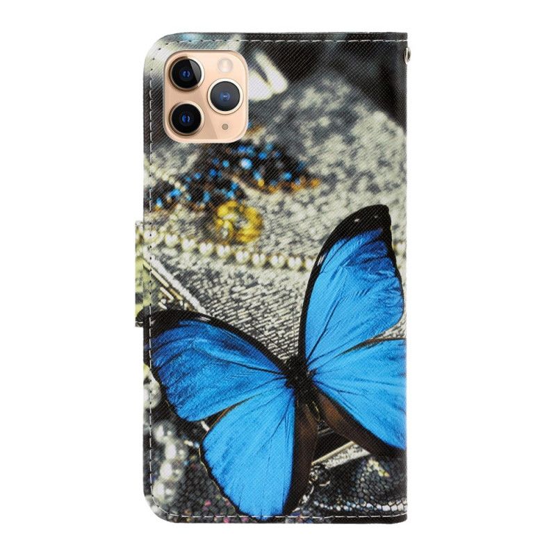 Housse iPhone 12 Pro Max Variations Papillons À Lanière