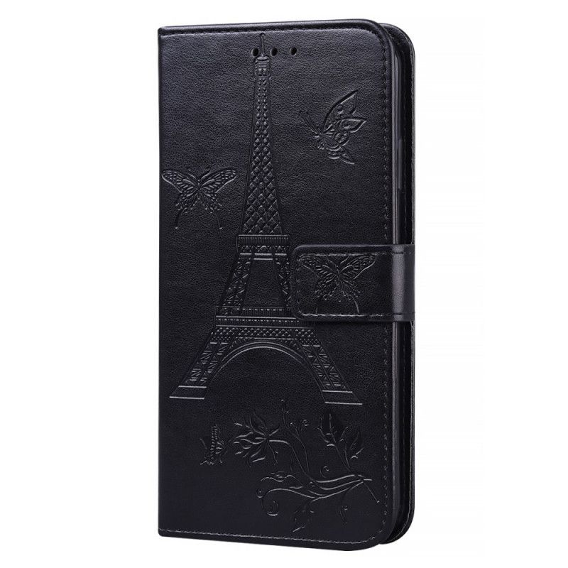 Housse iPhone 12 / 12 Pro Style Cuir Tour Eiffel