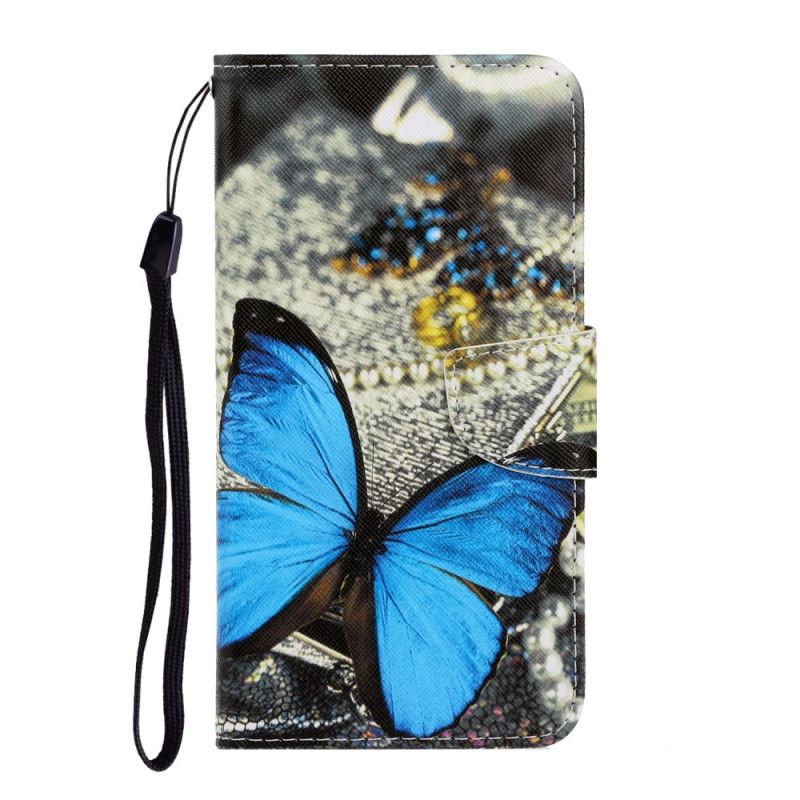 Housse iPhone 12 / 12 Pro Variations Papillons À Lanière