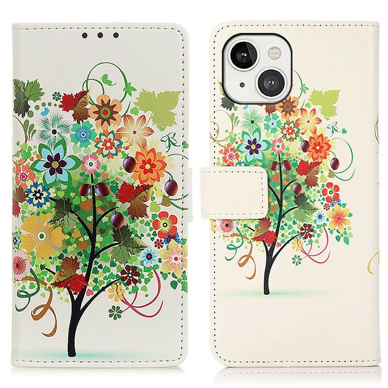 Housse iPhone 13 Arbre Fleuri