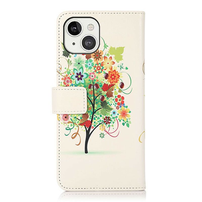 Housse iPhone 13 Arbre Fleuri