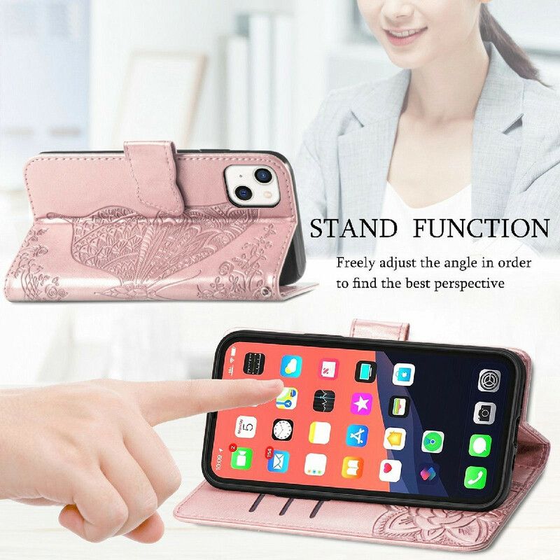 Housse iPhone 13 Demi Papillons