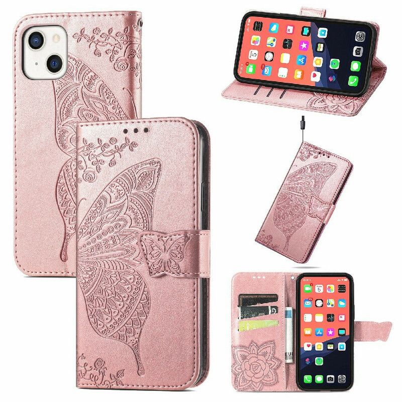 Housse iPhone 13 Demi Papillons