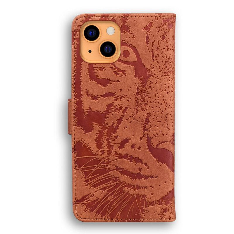 Housse iPhone 13 Empreinte Face De Tigre