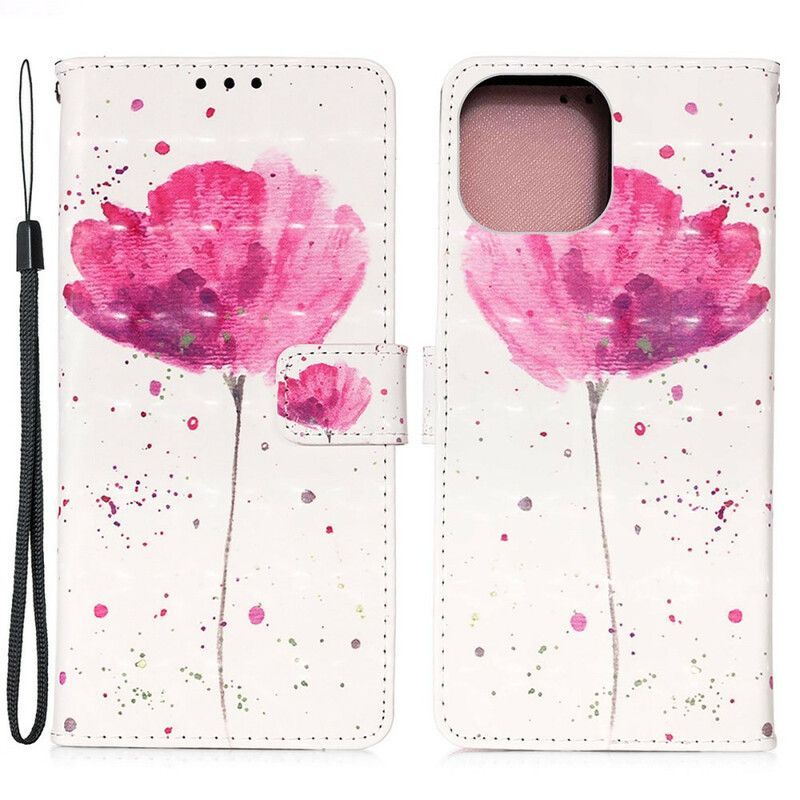 Housse iPhone 13 Mini Coquelicot Aquarelle