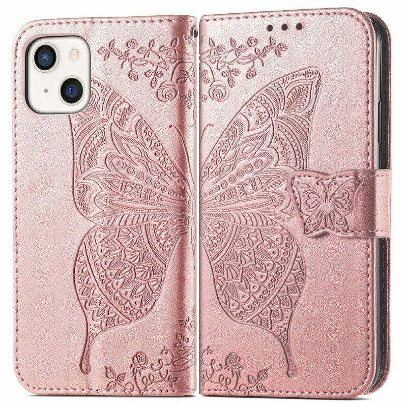 Housse iPhone 13 Mini Demi Papillons