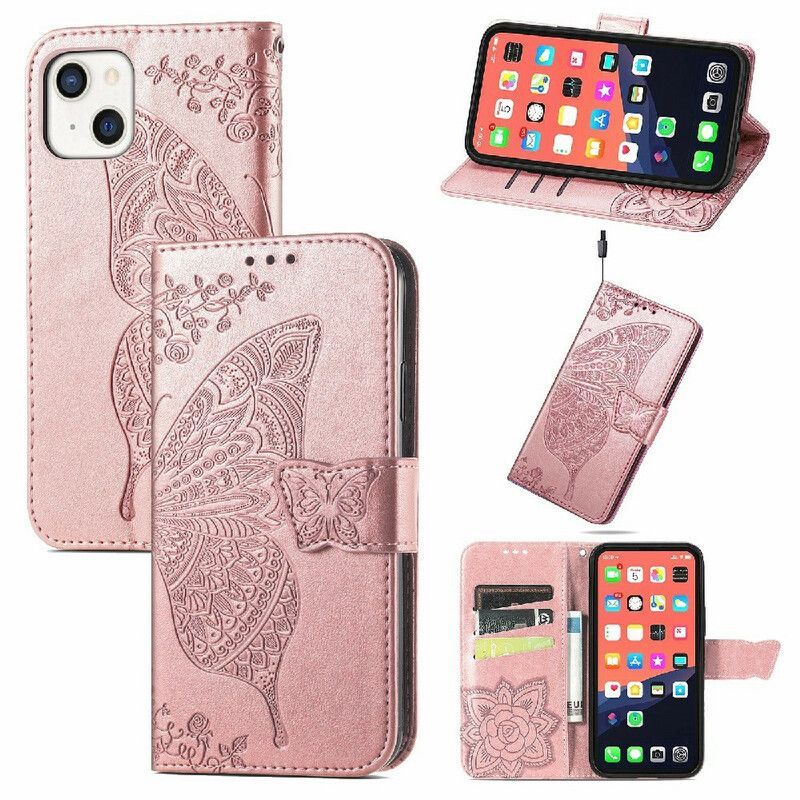 Housse iPhone 13 Mini Demi Papillons