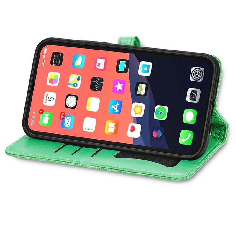 Housse iPhone 13 Mini Feuilles Tribales