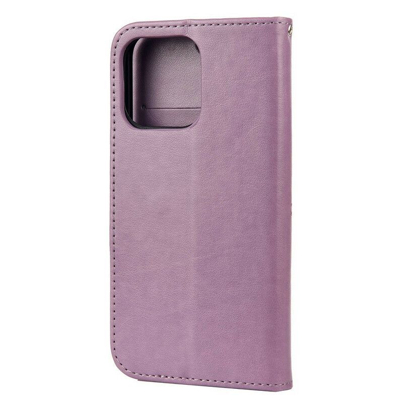 Housse iPhone 13 Mini Florale À Lanière