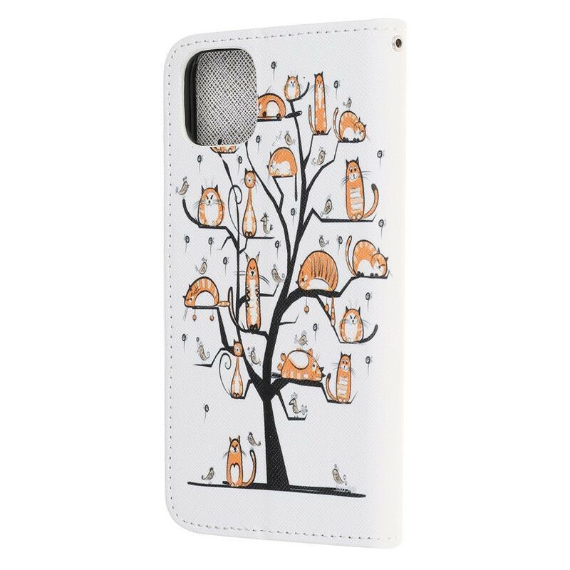 Housse iPhone 13 Mini Funky Cats À Lanière