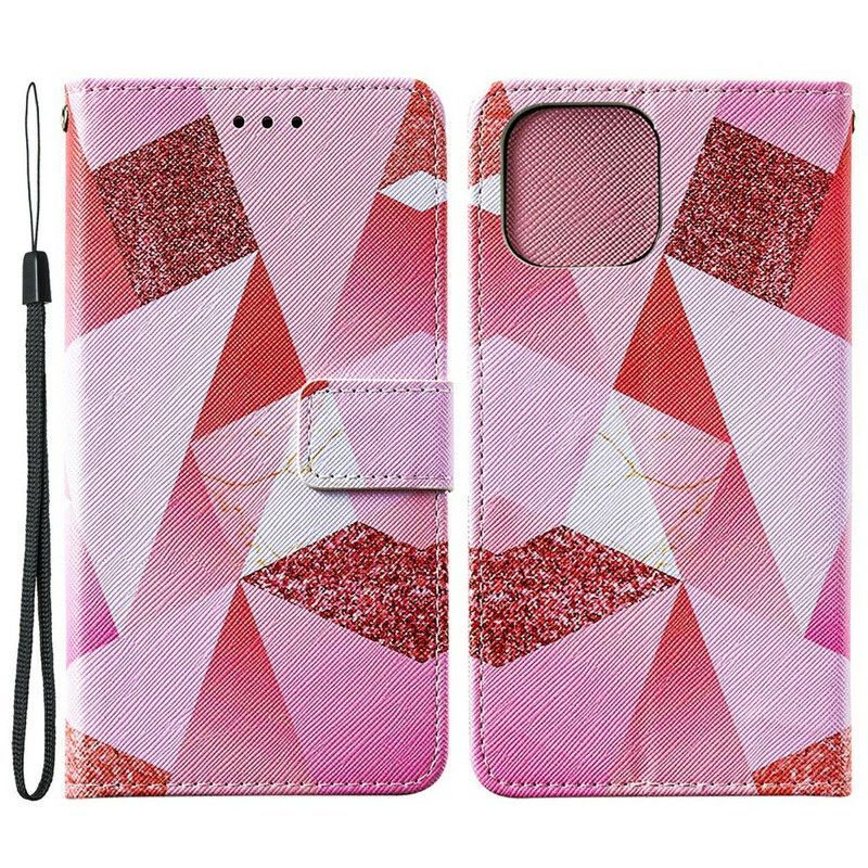 Housse iPhone 13 Mini Graphique Rose