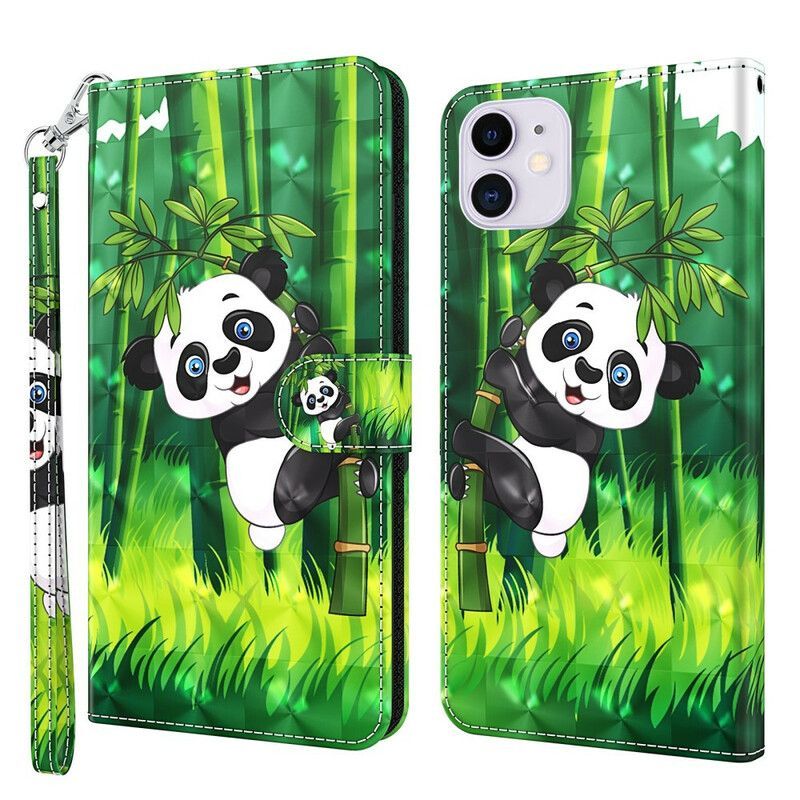 Housse iPhone 13 Mini Panda Et Bambou