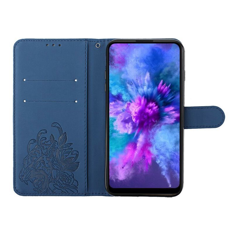 Housse iPhone 13 Mini Tigre Baroque À Lanière