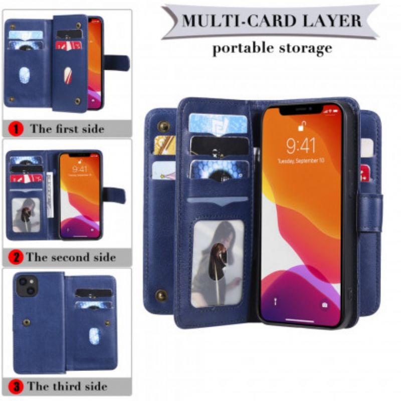 Housse iPhone 13 Multi-fonctions 10 Porte-cartes