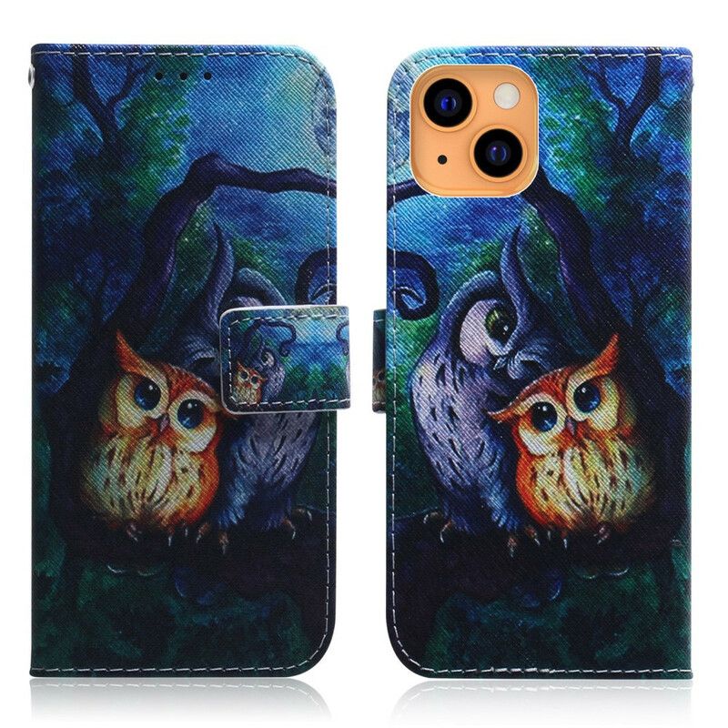 Housse iPhone 13 Peinture De Hiboux