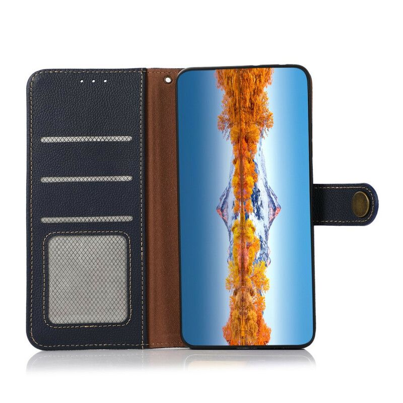 Housse iPhone 13 Pro Cuir Véritable Khazneh Rfid
