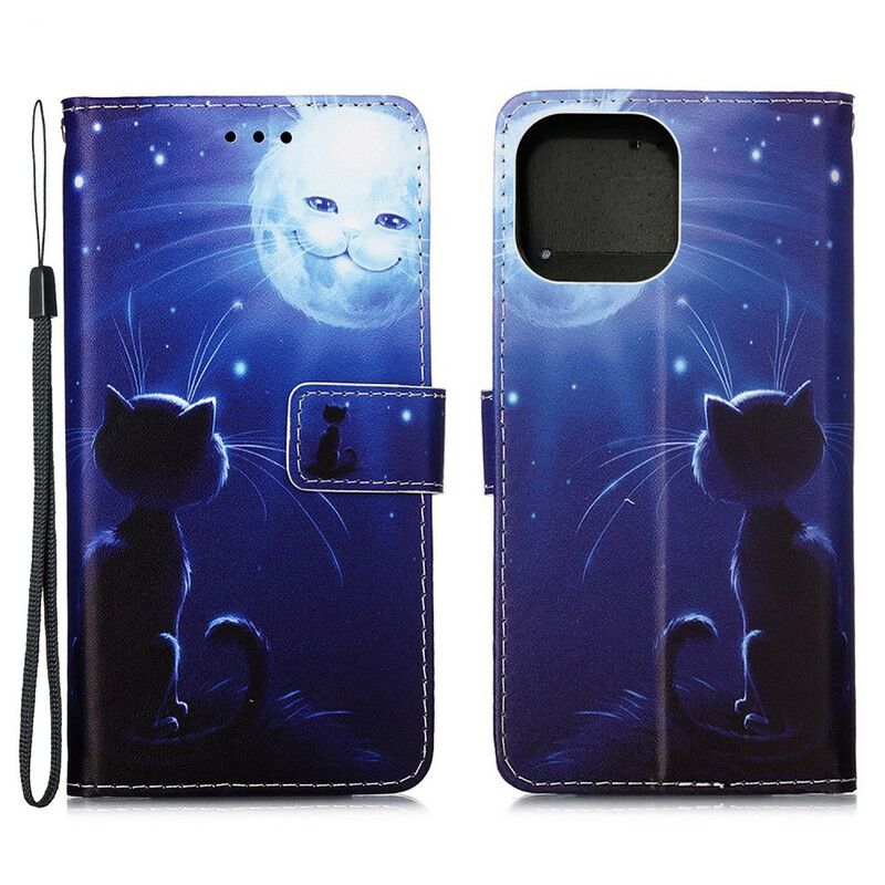 Housse iPhone 13 Pro Max Chat Au Clair De Lune