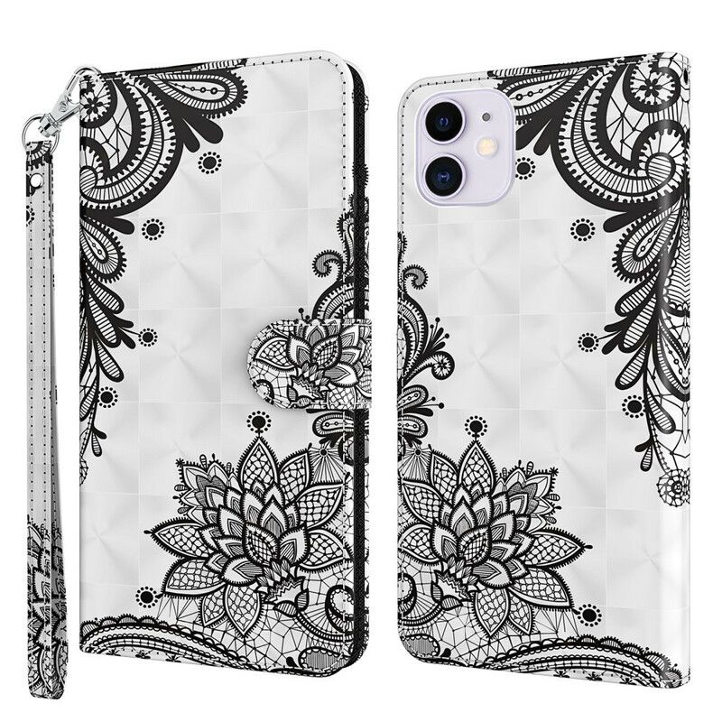 Housse iPhone 13 Pro Max Fleurs Dentelle