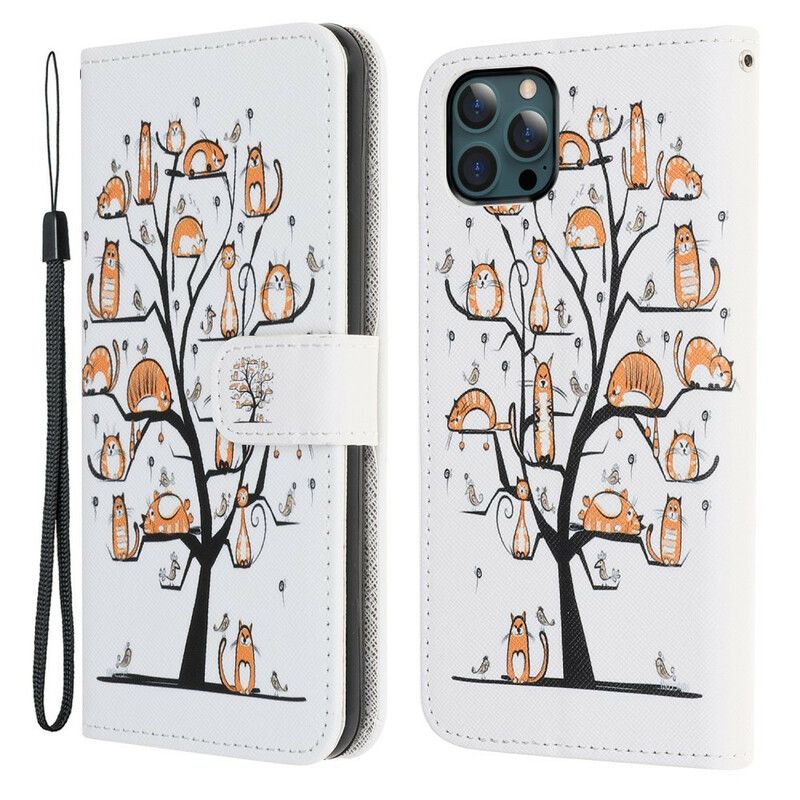 Housse iPhone 13 Pro Max Funky Cats À Lanière