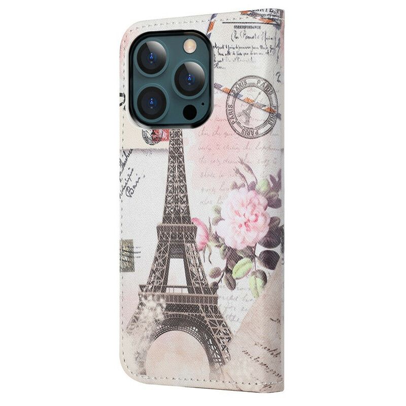 Housse iPhone 13 Pro Max Tour Eiffel Rétro
