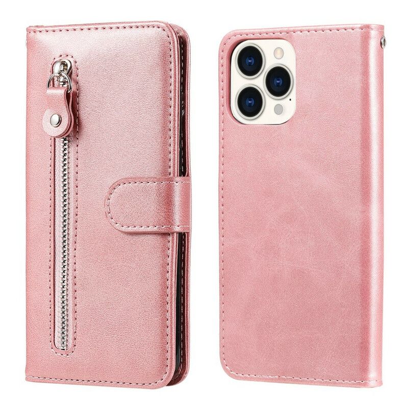 Housse iPhone 13 Pro Max Vintage Porte-monnaie