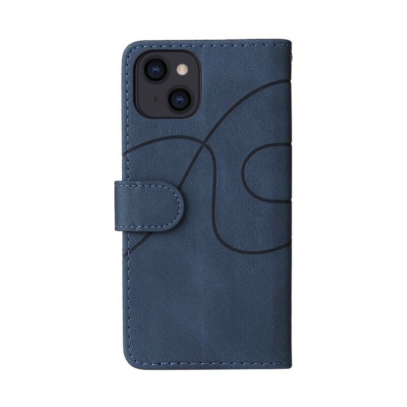 Housse iPhone 13 Simili Cuir Bicolore Signature