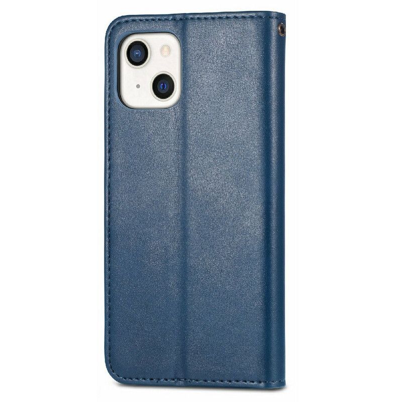 Housse iPhone 13 Simili Cuir Et Fermoir Vintage