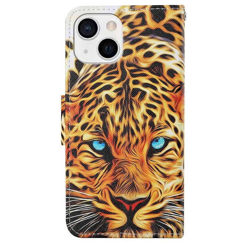 Housse iPhone 13 Tigre Avec Lanière