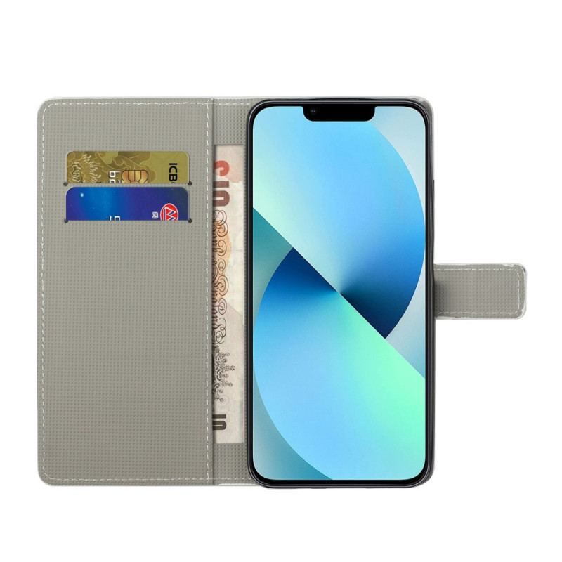 Housse iPhone 14 Papillon Bleu