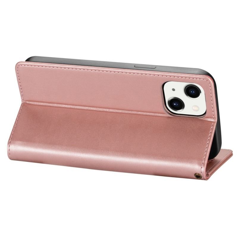 Housse iPhone 14 Plus Porte-Monnaie avec Lanière