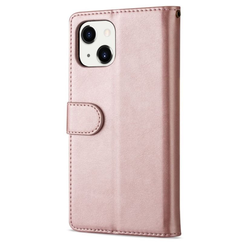 Housse iPhone 14 Plus Porte-Monnaie avec Lanière