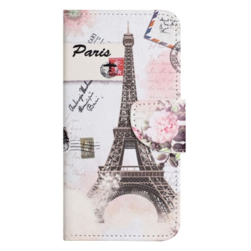 Housse iPhone 14 Plus Tour Eiffel Vintage