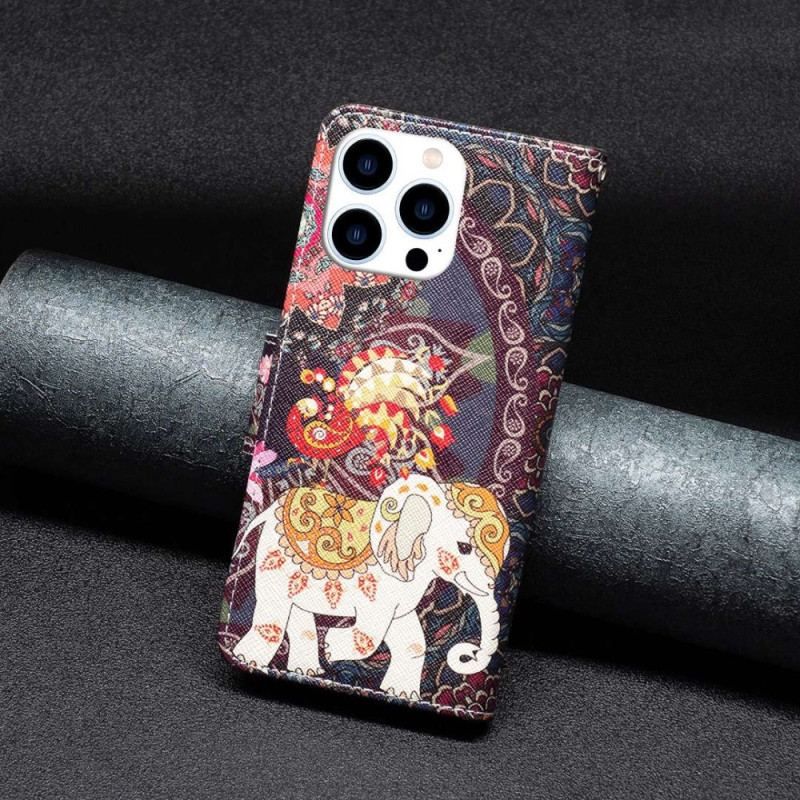 Housse iPhone 14 Pro Éléphant Indien