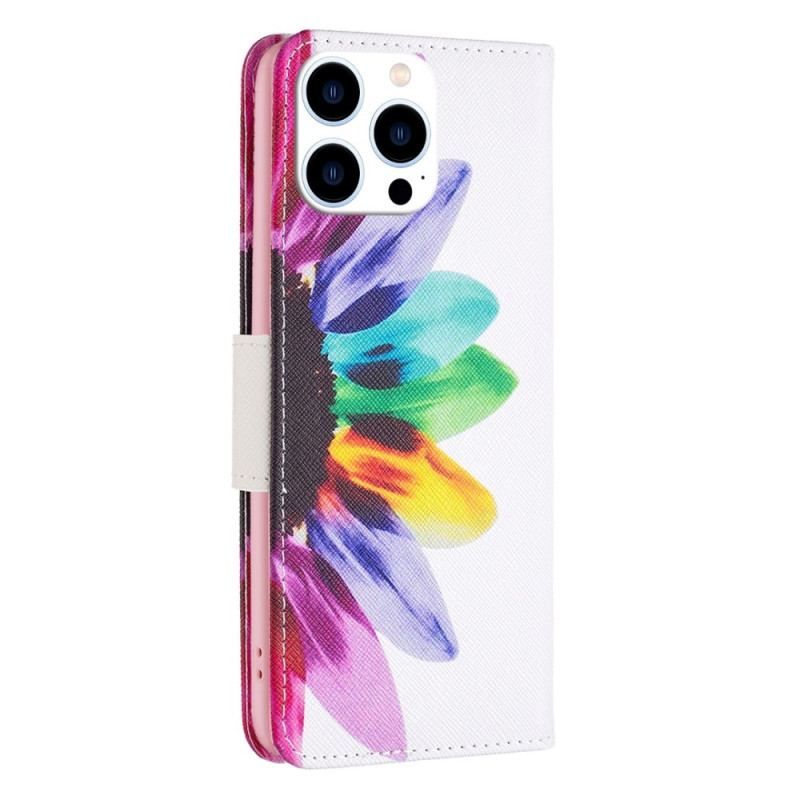 Housse iPhone 14 Pro Fleur Aquarelle