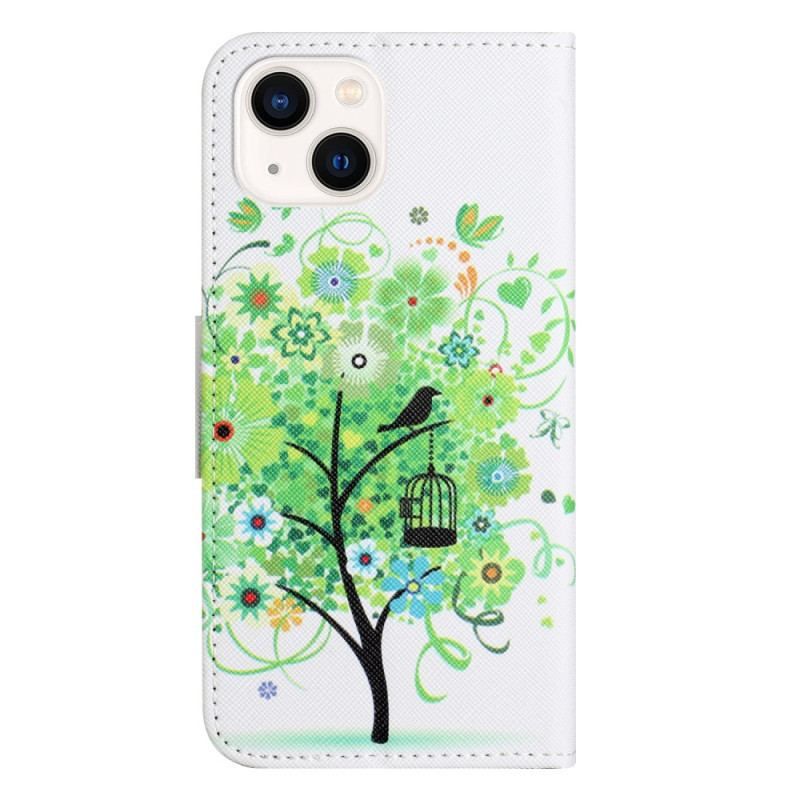 Housse iPhone 15 Plus Arbre au Feuillage Vert