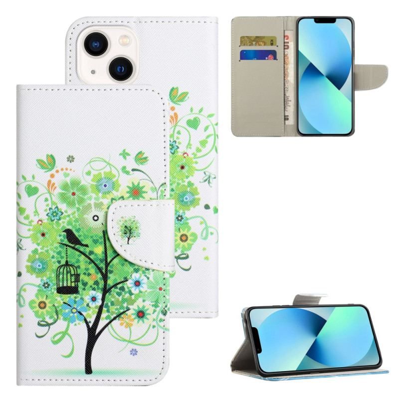 Housse iPhone 15 Plus Arbre au Feuillage Vert