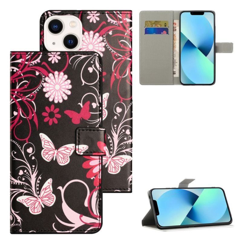 Housse iPhone 15 Plus Beaux Papillons