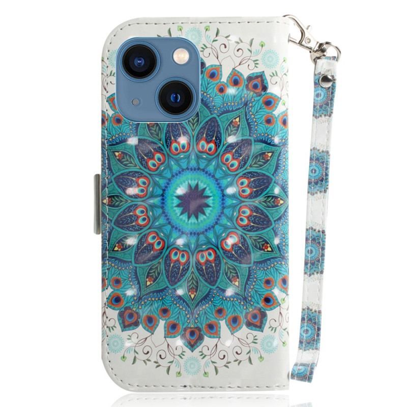 Housse iPhone 15 Plus Mandala à Lanière