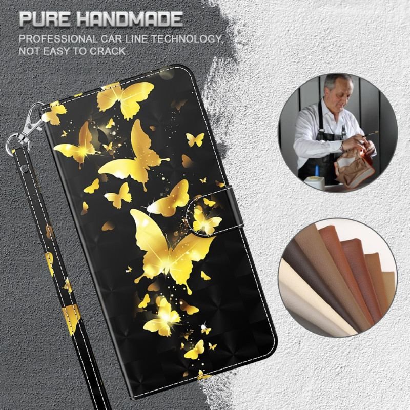 Housse iPhone 15 Plus Papillons 3D à Lanière