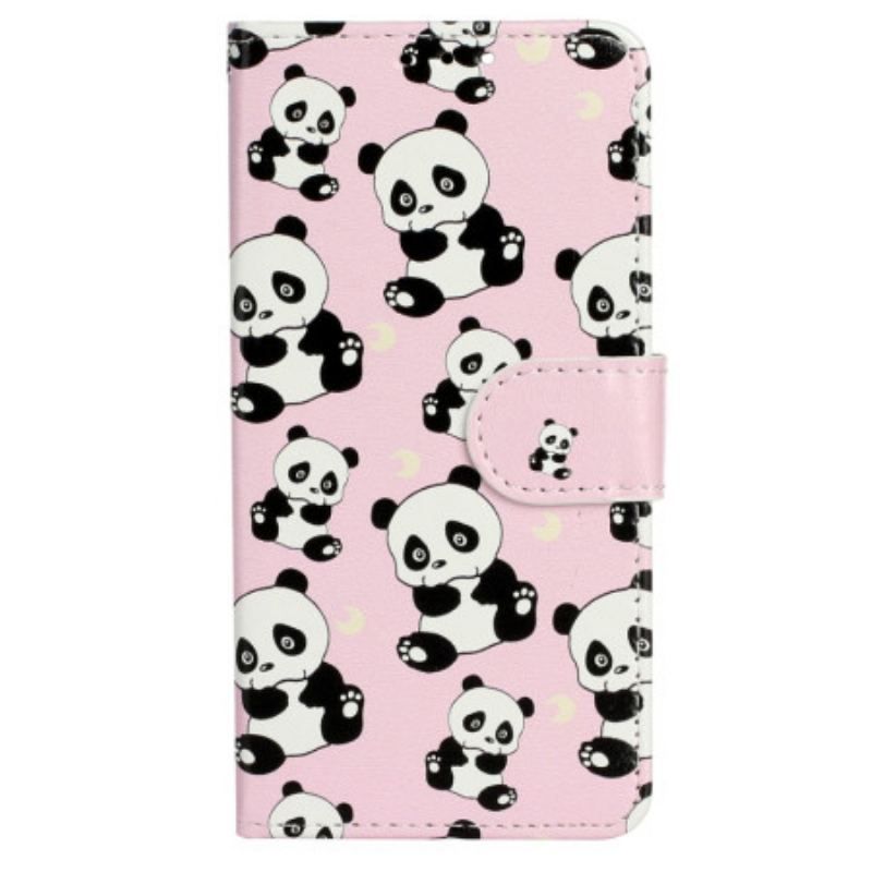 Housse iPhone 15 Plus Petits Pandas à Lanière