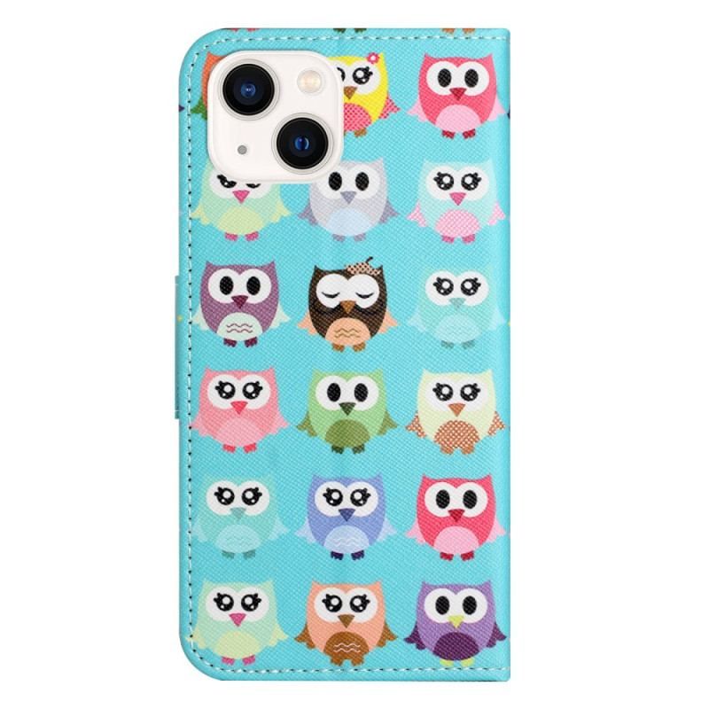 Housse iPhone 15 Plus Tribu de Hiboux